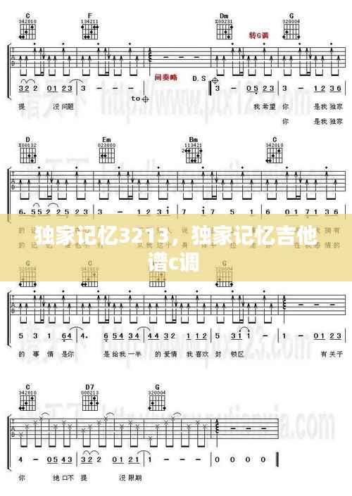 独家记忆3213,独家记忆吉他谱c调